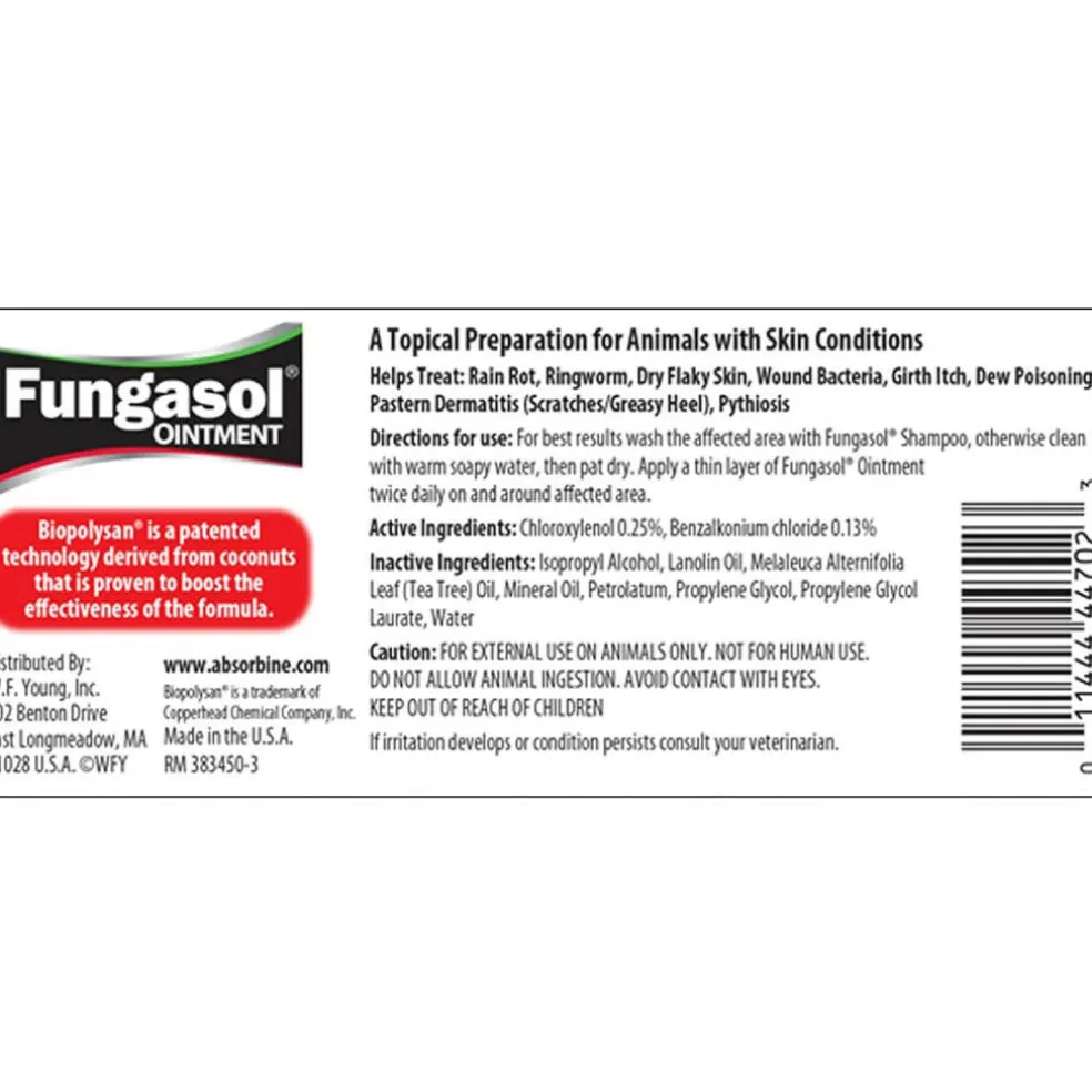 Absorbine Fungasol Skin Treatment Ointment for Horses 13 oz
