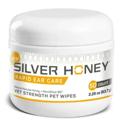 Absorbine Silver Honey Rapid Ear Care Vet Strength Pet Wipes