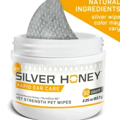 Absorbine Silver Honey Rapid Ear Care Vet Strength Pet Wipes