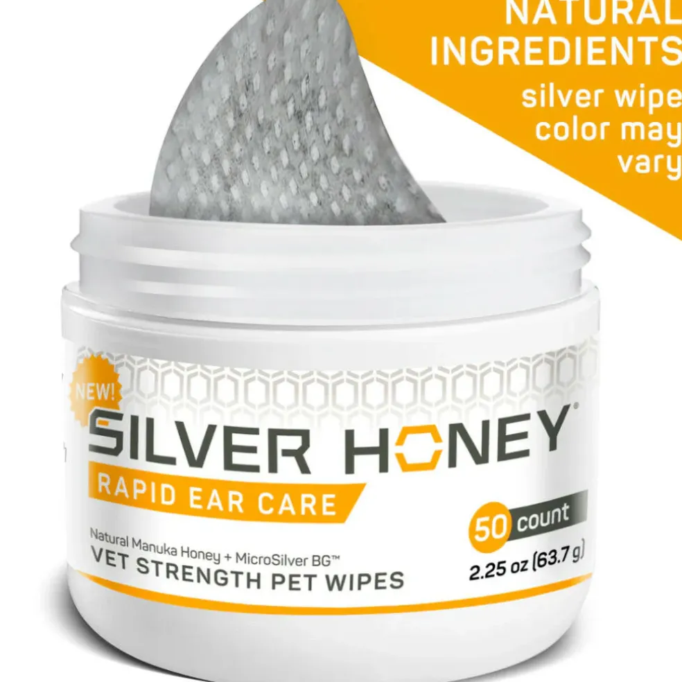 Absorbine Silver Honey Rapid Ear Care Vet Strength Pet Wipes
