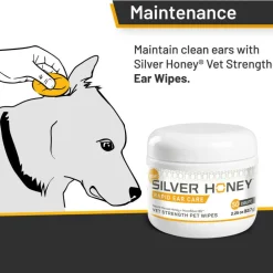 Absorbine Silver Honey Rapid Ear Care Vet Strength Pet Wipes