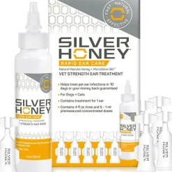 Absorbine Silver Honey Rapid Vet Strength Ear Care Treatment for Dogs and Cats