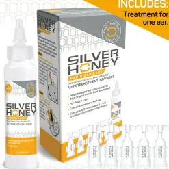 Absorbine Silver Honey Rapid Vet Strength Ear Care Treatment for Dogs and Cats