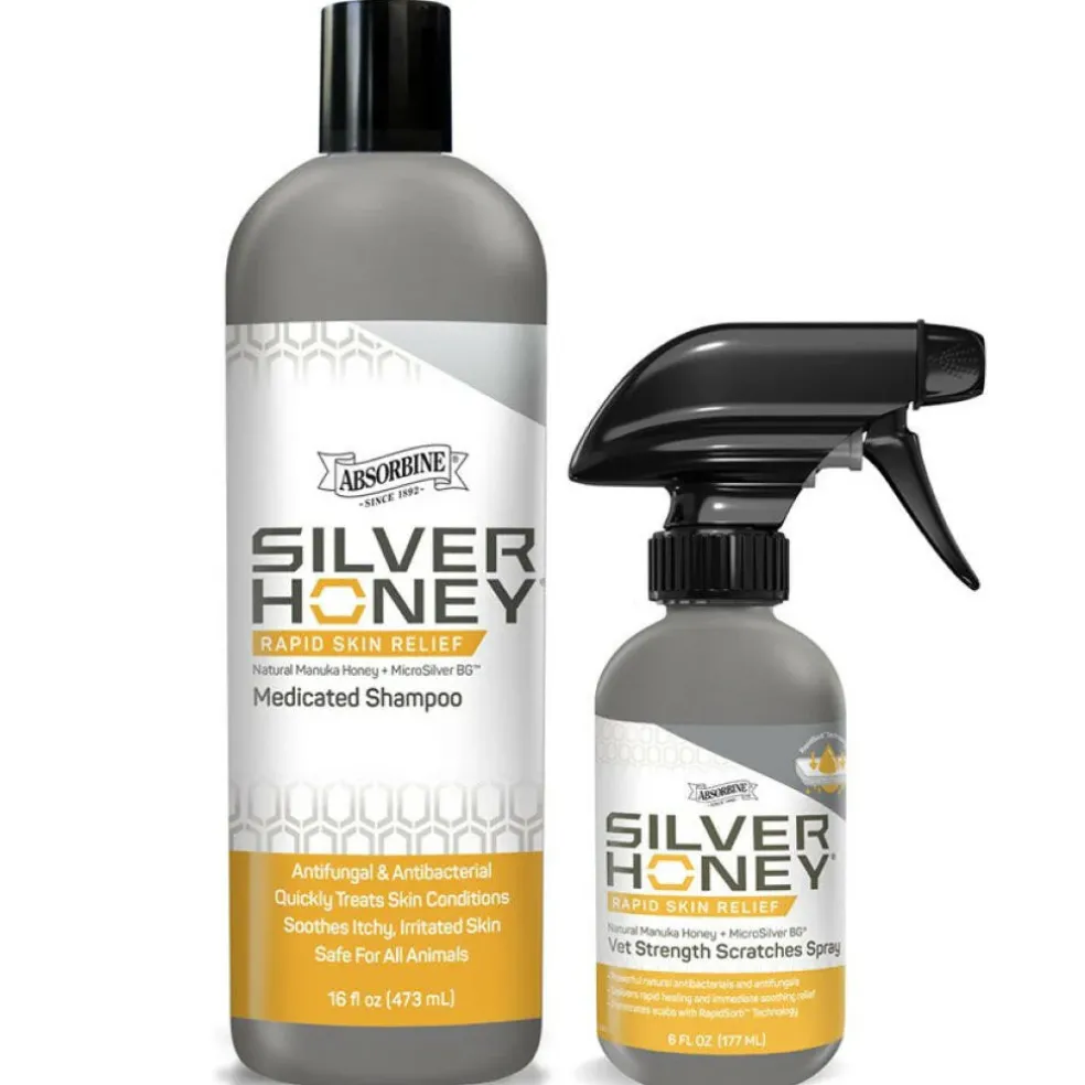 Absorbine Silver Honey Rapid Skin Relief Vet Strength Scratches Spray for Horses
