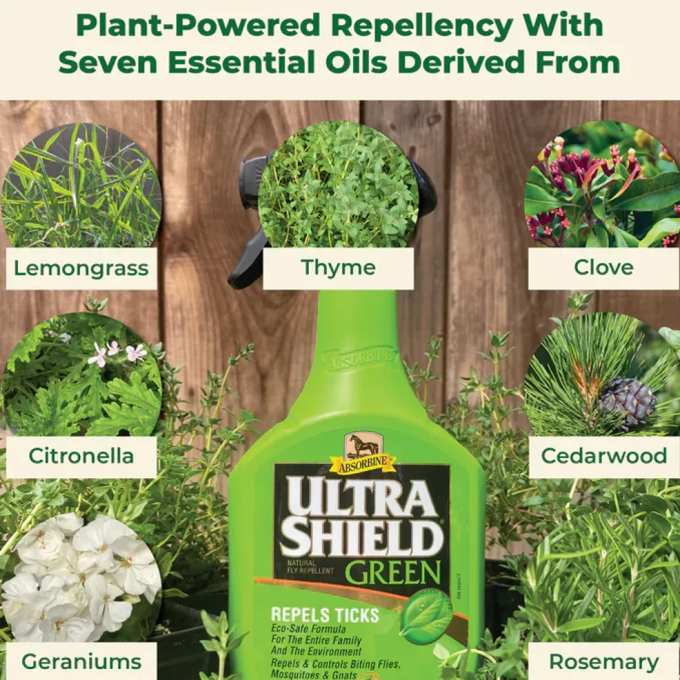 Absorbine Ultrashield Green Natural Fly Repellent for Horses