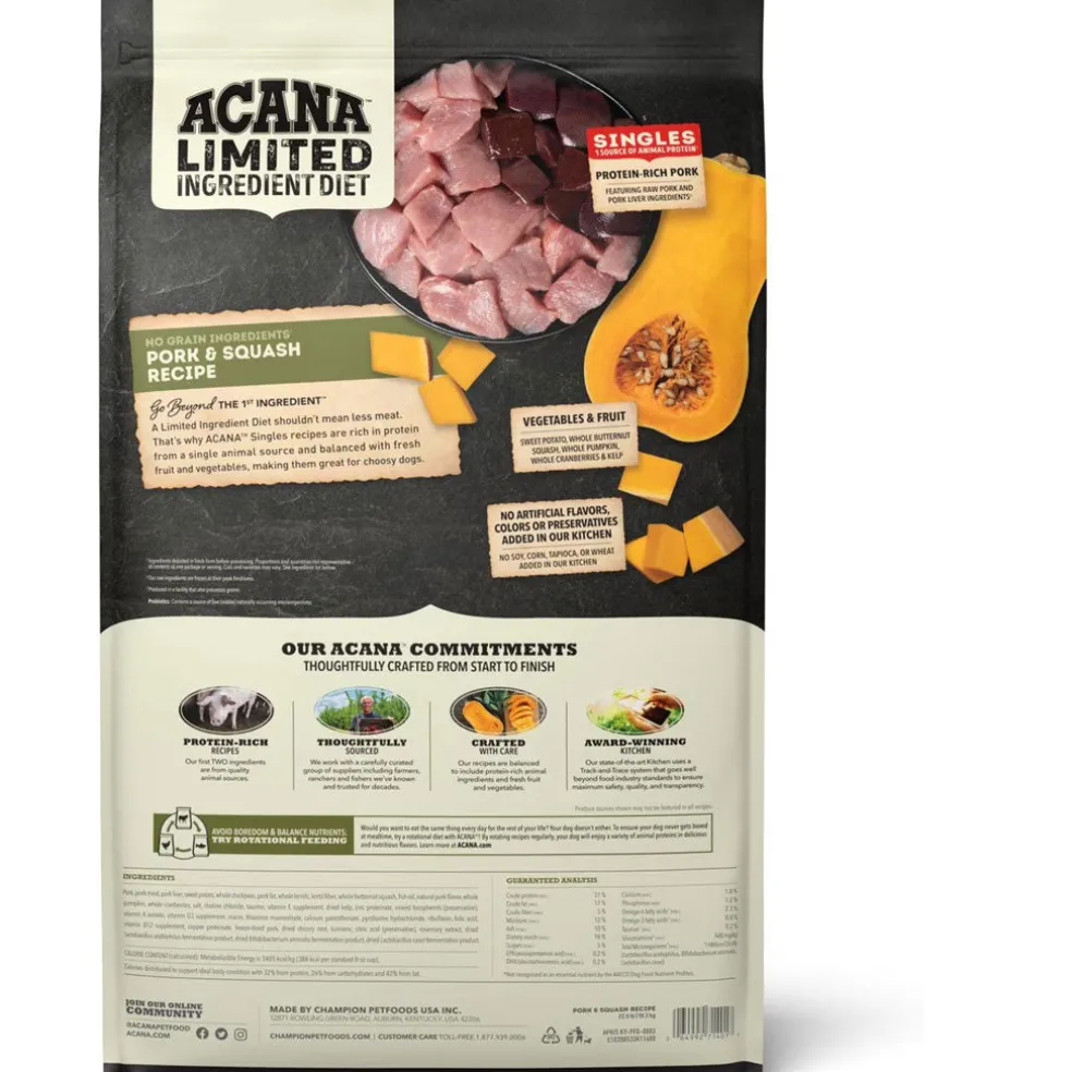 ACANA Singles Limited Ingredient Pork & Squash Grain-Free High-Protein Dry Dog Food