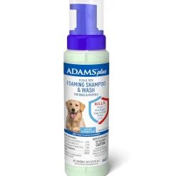 Adams Plus Flea & Tick Foaming Shampoo & Wash for Dogs & Puppies (10 oz)