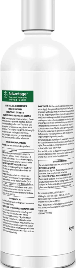 Advantage Flea & Tick Treatment Shampoo for Dogs & Puppies