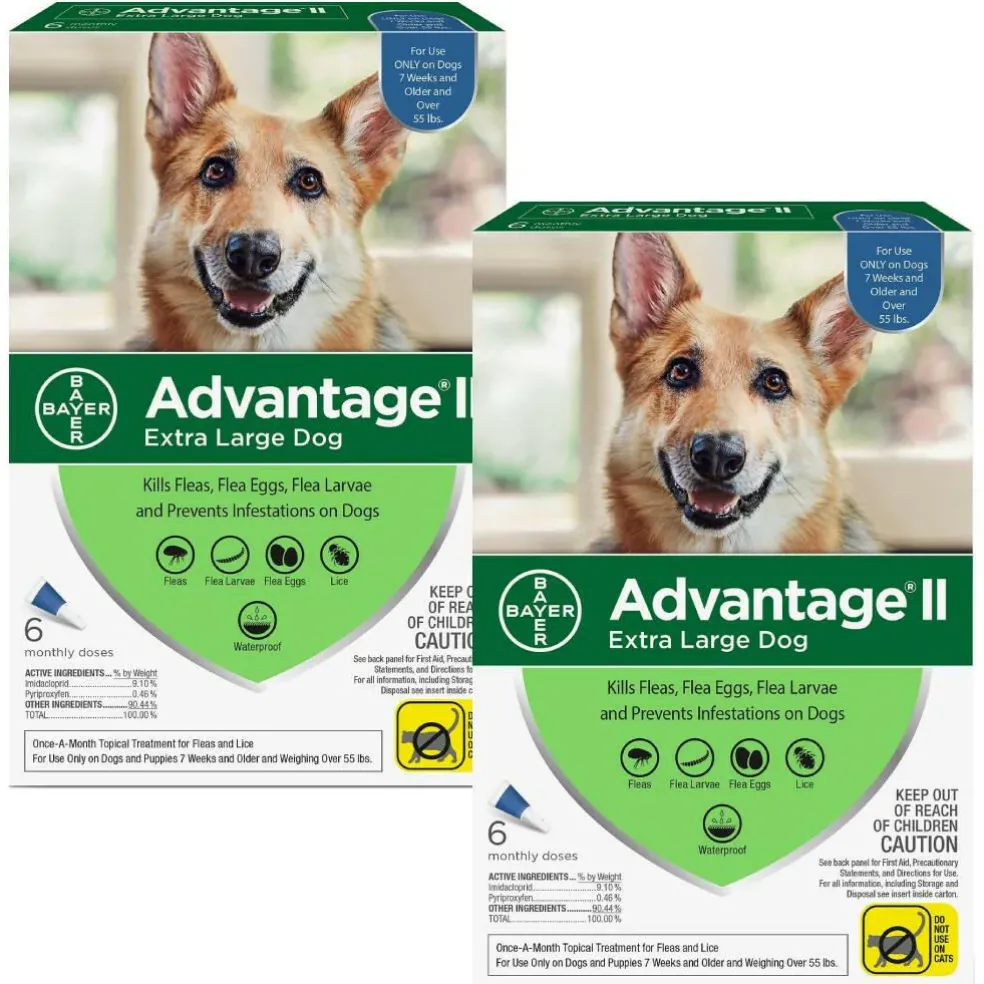 Advantage II Flea Control for Extra Large Dogs (Over 55 lbs) Blue Box