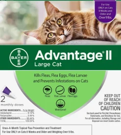 Advantage II Flea Control for Large Cats (Over 9 lbs) Purple Box