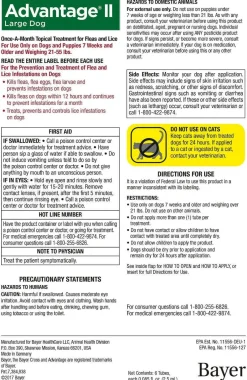 Advantage II Flea Control for Large Dogs (21-55 lbs) Red Box