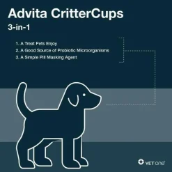 Advita CritterCups 3-in-1 Probiotic, Treat, & Pill Masker for Dogs