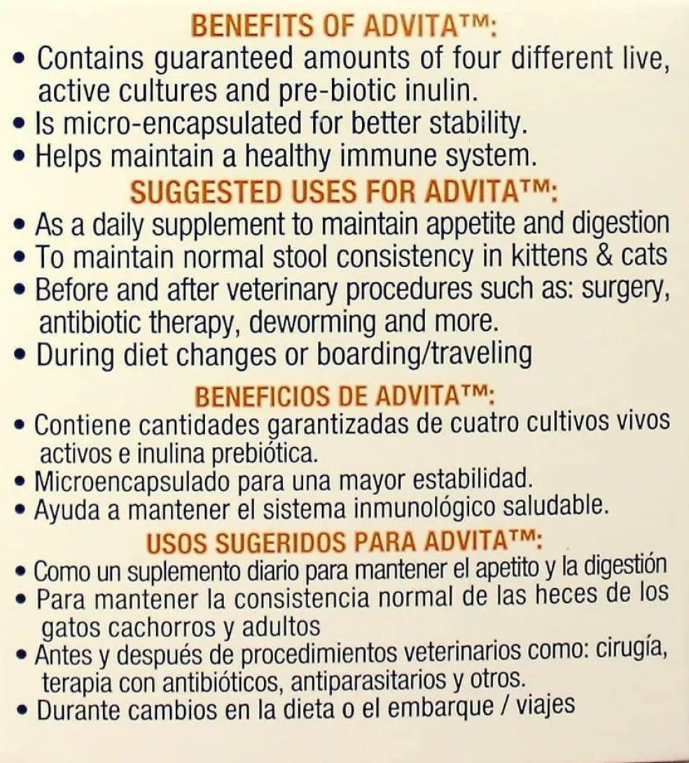 Advita Probiotic Supplement for Cats (30 packets)