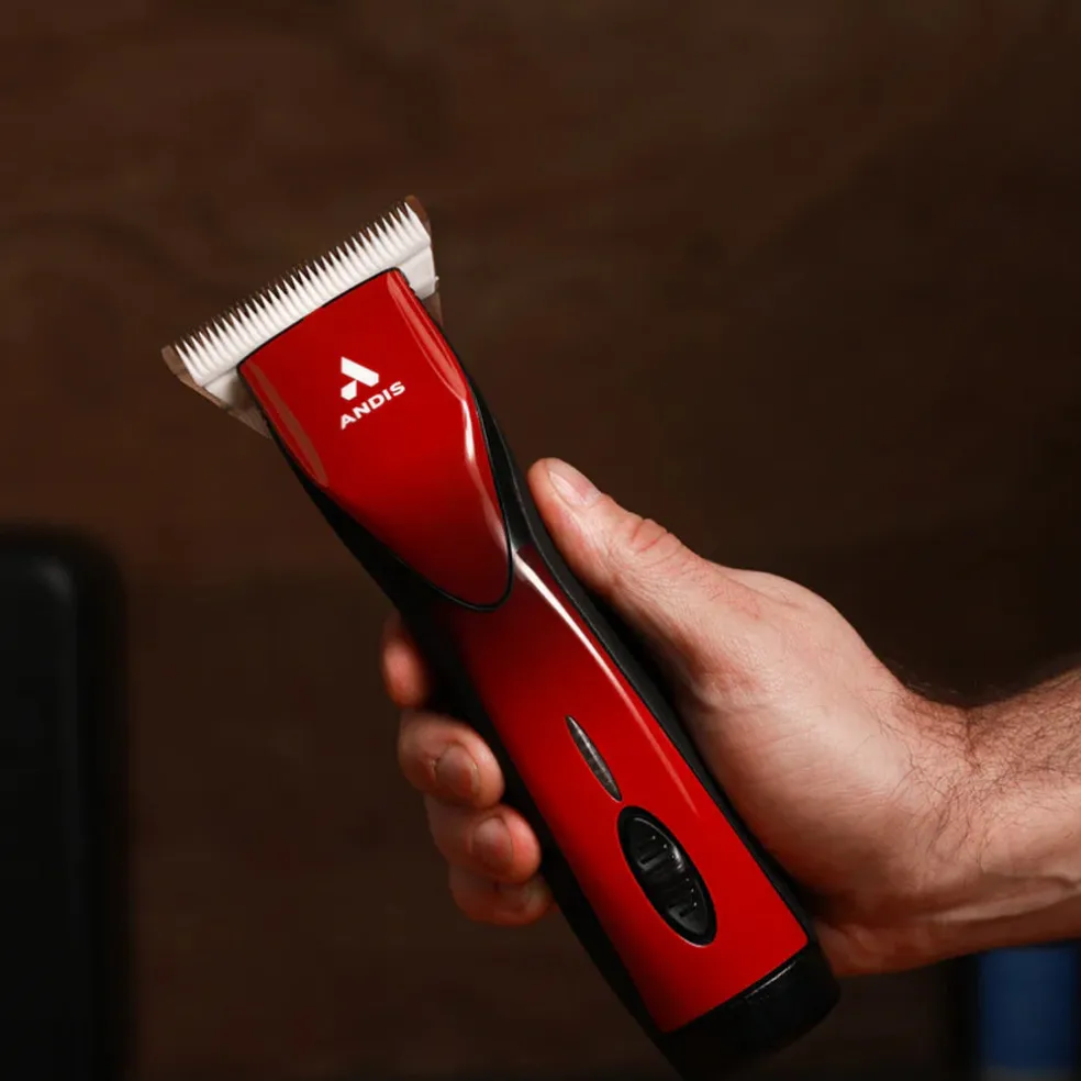 Andis DBLV-2-Pulse ZRA II 5-Speed Cordless Detachable Blade w/ CE 30w Wide Blade, Red