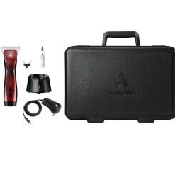 Andis DBLV-2-Pulse ZRA II 5-Speed Cordless Detachable Blade w/ CE 30w Wide Blade, Red