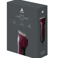 Andis Excel 5-Speed Plus Detachable Blade, Burgundy