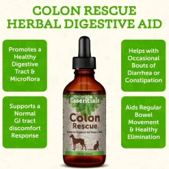 Animal Essentials Colon Rescue Herbal Tonic to Support Normal Bowel Function for Dogs & Cats
