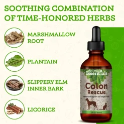 Animal Essentials Colon Rescue Herbal Tonic to Support Normal Bowel Function for Dogs & Cats