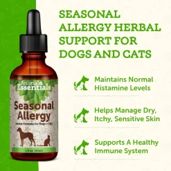 Animal Essentials Seasonal Allergy Herbal Tonic to Maintain Normal Histamine Levels for Dogs & Cats