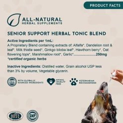 Animal Essentials Senior Support Herbal Tonic to Maintain Optimal Health for Dogs & Cats