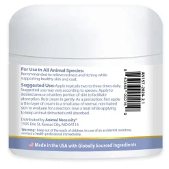 Animal Necessity ShaNa Vet Healthy Skin & Coat Anti-Itch Cream for All Animal Species, 2-oz