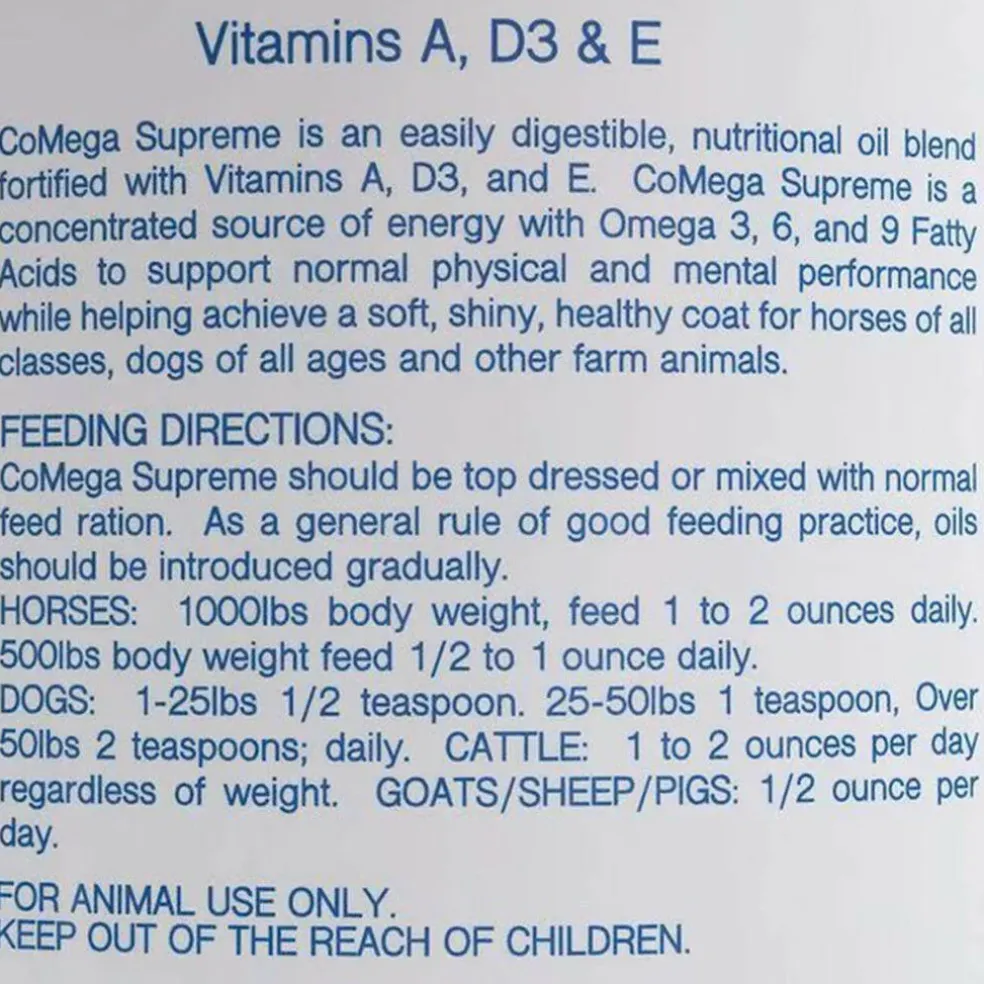 AniMed CoMega Supreme Coat Health Liquid Horse Supplement (1 gallon)