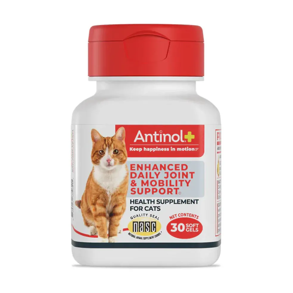 Antinol+ Plus Enhanced Daily Joint and Mobility Support for Cats, 30 Soft Gels
