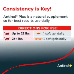 Antinol+ Plus Enhanced Daily Joint and Mobility Support for Cats, 30 Soft Gels