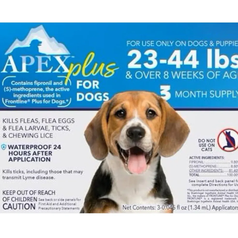 Apex Plus Topical Flea & Tick Prevention for Dogs, 23-44 lbs, 3 Doses