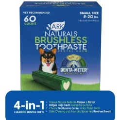 Ark Naturals 4-in-1 Brushless Toothpaste Chews for Small Dogs Value Pack (60 chews)