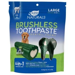 Ark Naturals 4-in-1 Brushless Toothpaste Chews for Large Dental Dogs (18 oz)