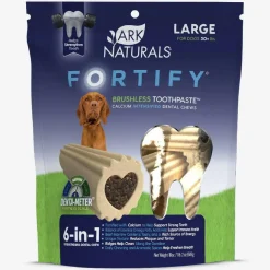 Ark Naturals 6-in-1 Fortify Brushless Toothpaste Calcium Plus Omegas Support Chews for Large Dogs (18 oz)