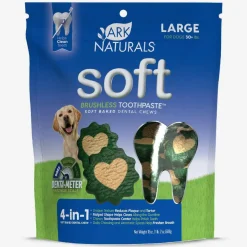 Ark Naturals 4-in-1 Soft Brushless Toothpaste Dental Chews for Large Dogs (18 oz)