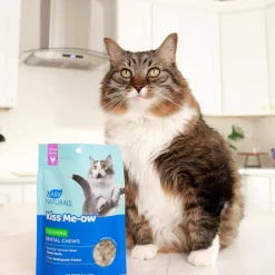 Ark Naturals Kiss Me-Ow Cleaning Dental Chews Crunchy Cat Treats, Chicken Flavor