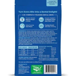 Ark Naturals Kiss Me-Ow Cleaning Dental Chews Crunchy Cat Treats, Tuna Flavor