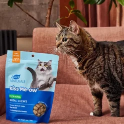 Ark Naturals Kiss Me-Ow Cleaning Dental Chews Crunchy Cat Treats, Tuna Flavor