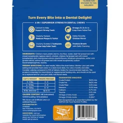 Ark Naturals Kiss Me-Ow Strengthening Dental Chews Crunchy Cat Treats, Chicken Flavor