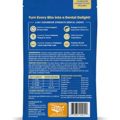 Ark Naturals Kiss Me-Ow Strengthening Dental Chews Crunchy Cat Treats, Tuna Flavor