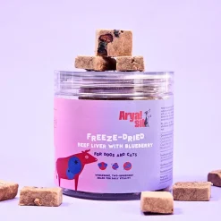 Arya Sit Freeze-Dried Beef Liver with Blueberry for Dogs & Cats