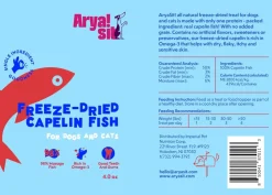 Arya Sit Freeze-Dried Capelin Treats for Dogs & Cats