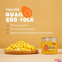 Arya Sit Freeze-Dried Treats Quail Egg Yolk for Dogs & Cats