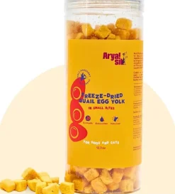 Arya Sit Freeze-Dried Treats Quail Egg Yolk in Small Bites for Dogs & Cats