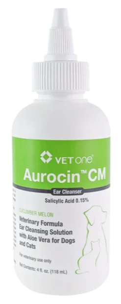 Aurocin CM Ear Cleanser Cucumber Melon Scent 4oz