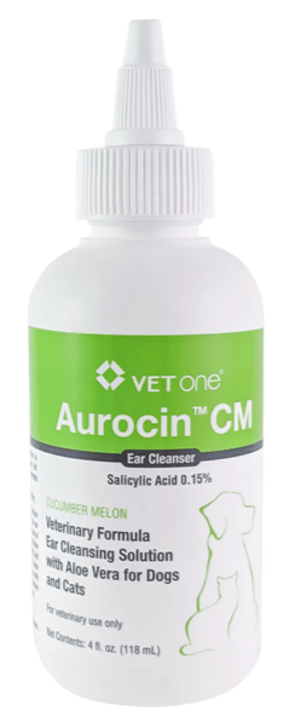 Aurocin CM Ear Cleanser Cucumber Melon Scent 4oz