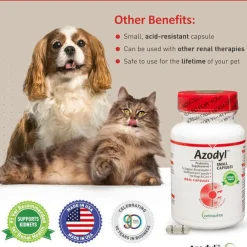 Azodyl Small Capsules - Renal Support Supplement for Cats and Dogs
