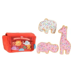 BARK Animal Squeakers Snacks Multi-Part Squeaky Plush Dog Toy- X-Small/Small