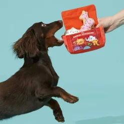 BARK Animal Squeakers Snacks Multi-Part Squeaky Plush Dog Toy- X-Small/Small