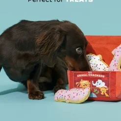 BARK Animal Squeakers Snacks Multi-Part Squeaky Plush Dog Toy- X-Small/Small