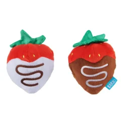BARK Chocolick Strawberries Plush Dog Toy (Set of 2)