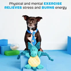 BARK Dingbert the Dragon Squeaky Plush Dog Toy